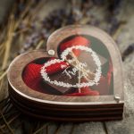 Boite bois coeur mariage vidéo Boite bois coeur mariage vidéo